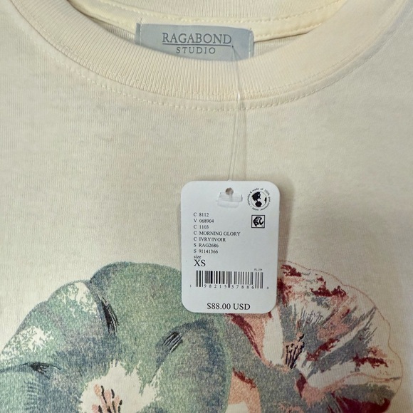 NWT Free People Ragabond Harvest Vintage Wash Floral Graphic Tee - Picture 6 of 6